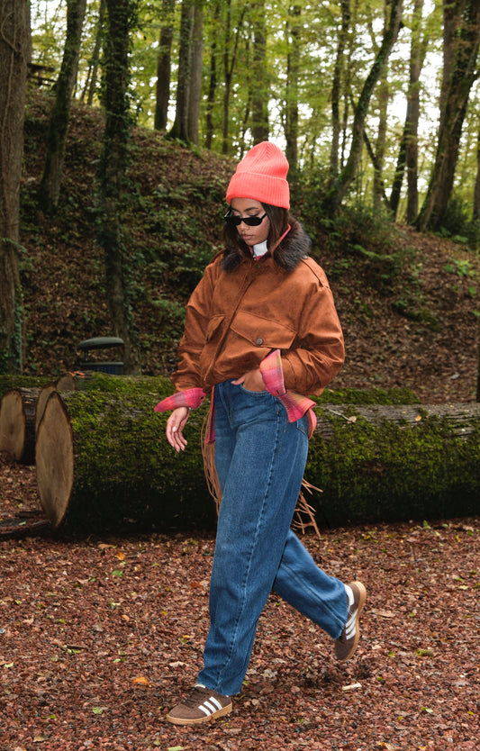 Yüksek Bel Balloon Fit Mavi Jean