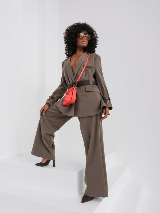 Vizon Oversize Blazer Ceket Pantolon Takım Elbise