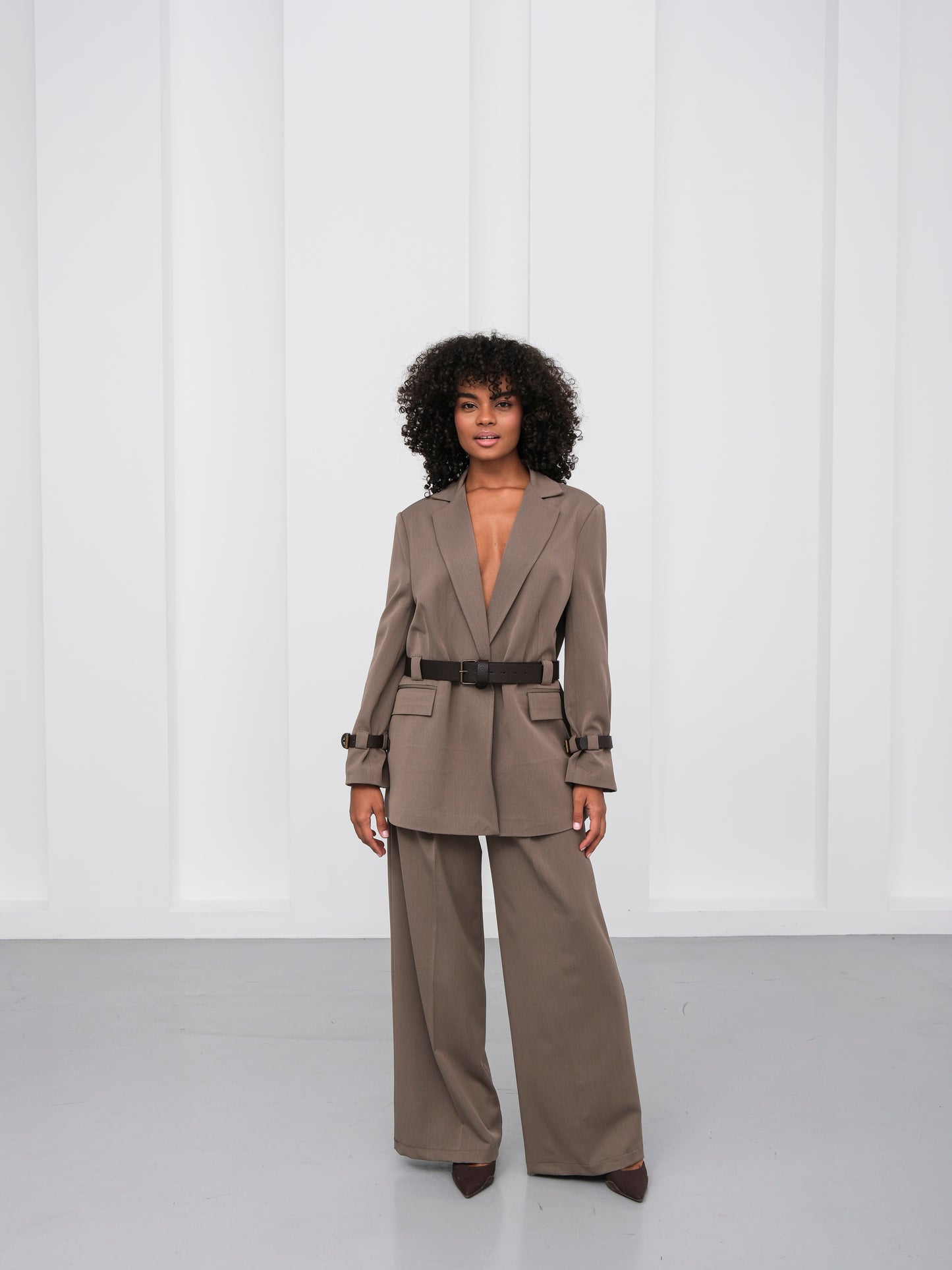 Vizon Oversize Blazer Ceket Pantolon Takım Elbise