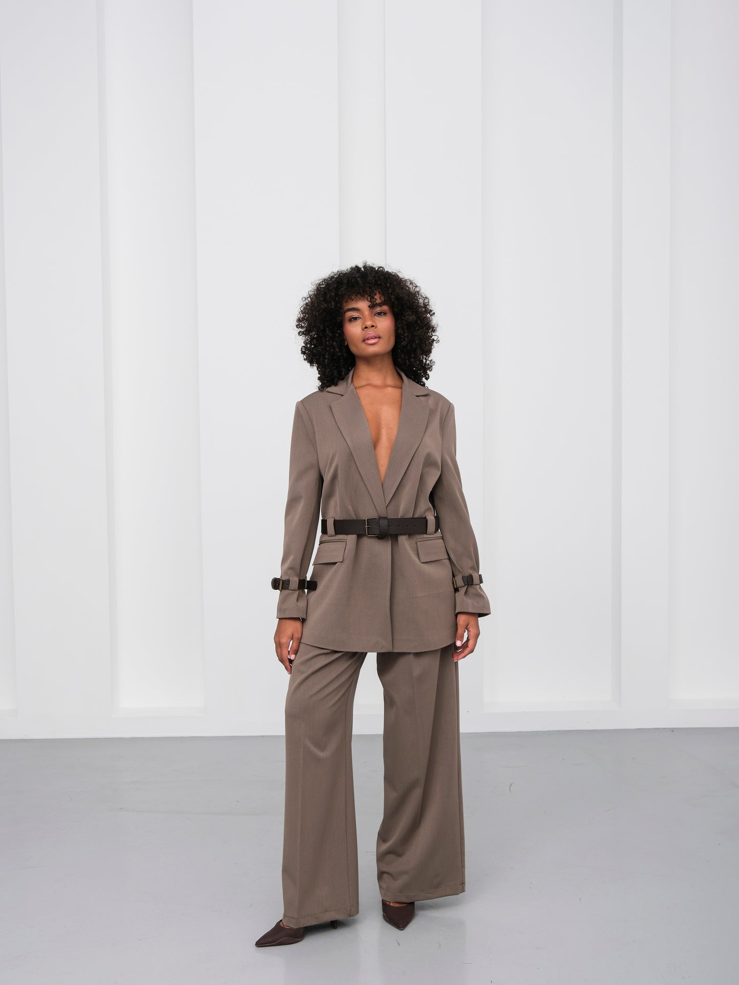 Vizon Oversize Blazer Ceket Pantolon Takım Elbise