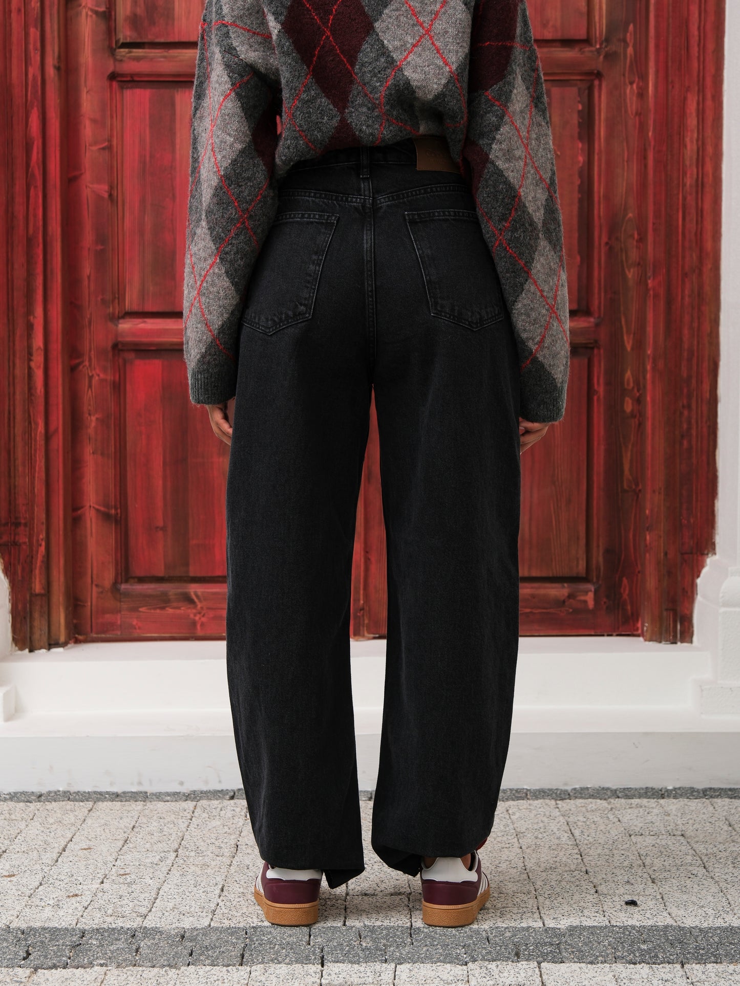 Yüksek Bel Balloon Fit Siyah Jean