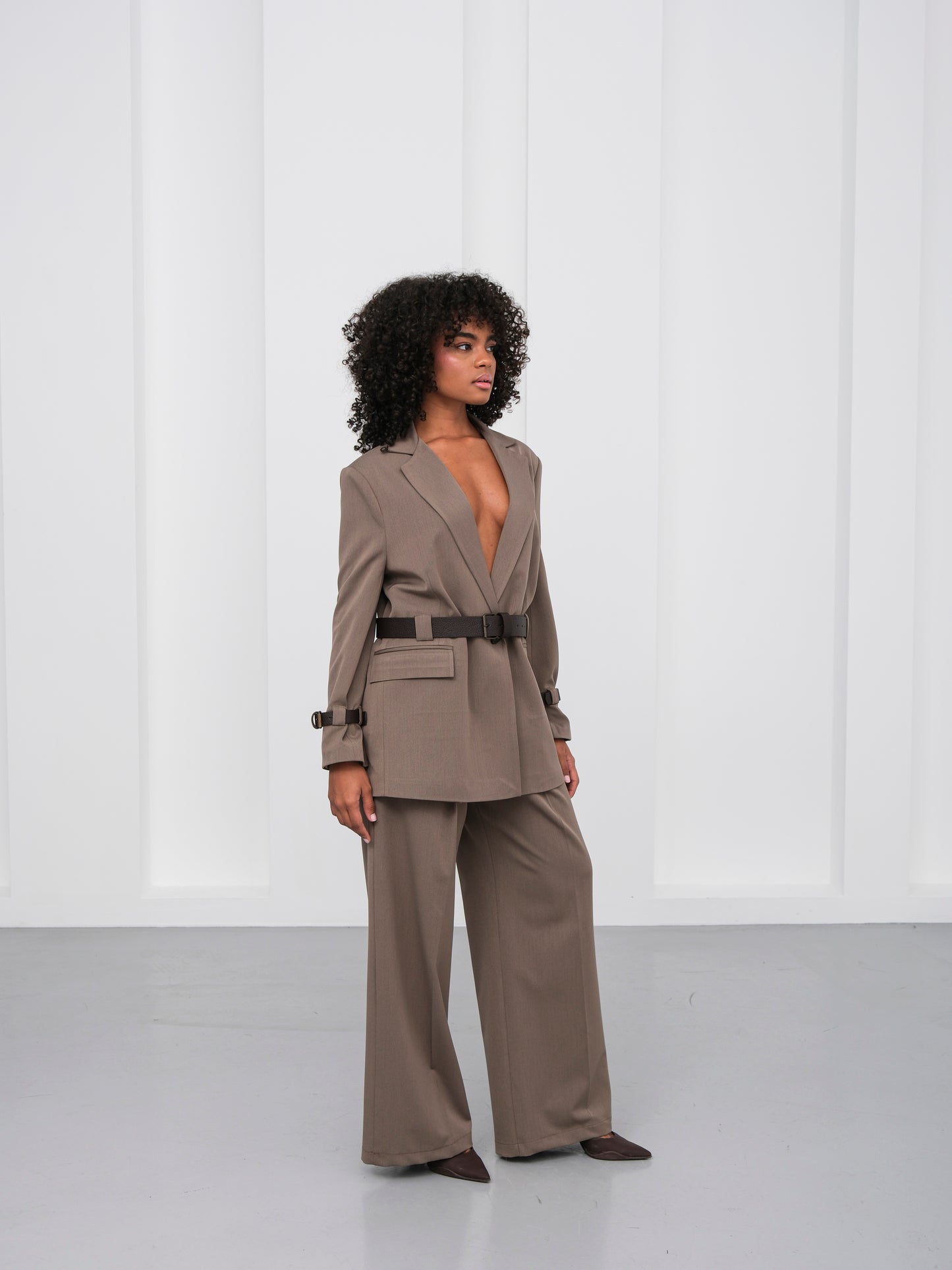 Vizon Oversize Blazer Ceket Pantolon Takım Elbise