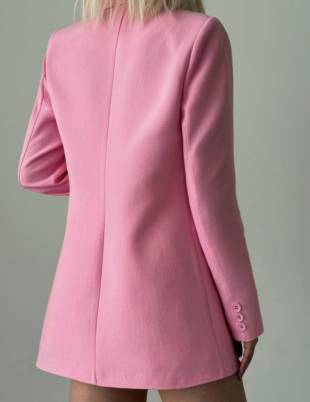 Keten Kruvaza Blazer Ceket