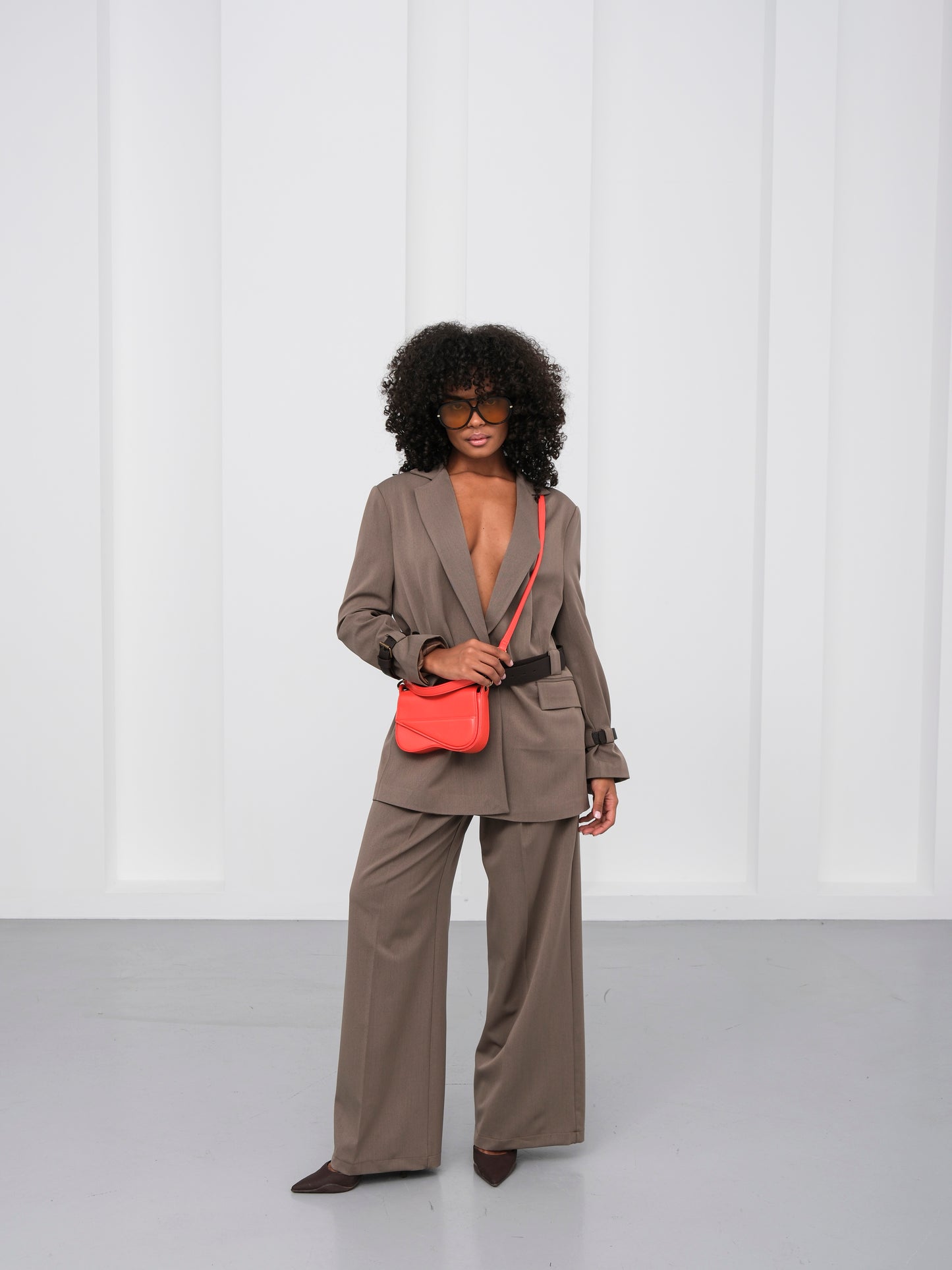 Vizon Oversize Blazer Ceket Pantolon Takım Elbise