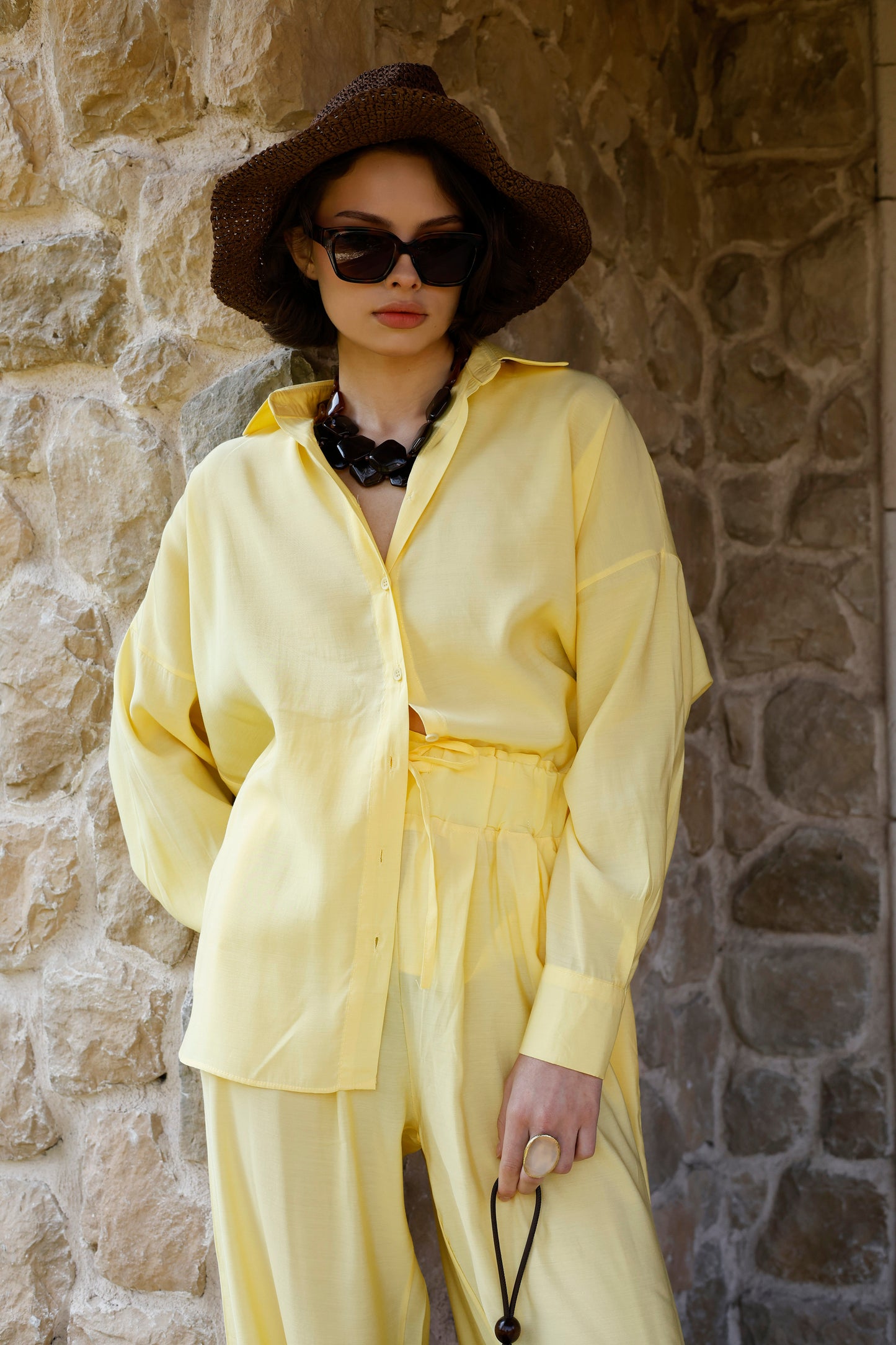 Oversize Gömlek Pantolon Takım