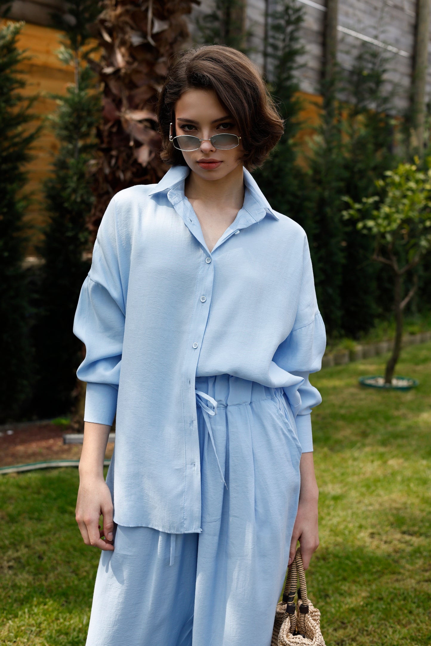 Oversize Gömlek Pantolon Takım