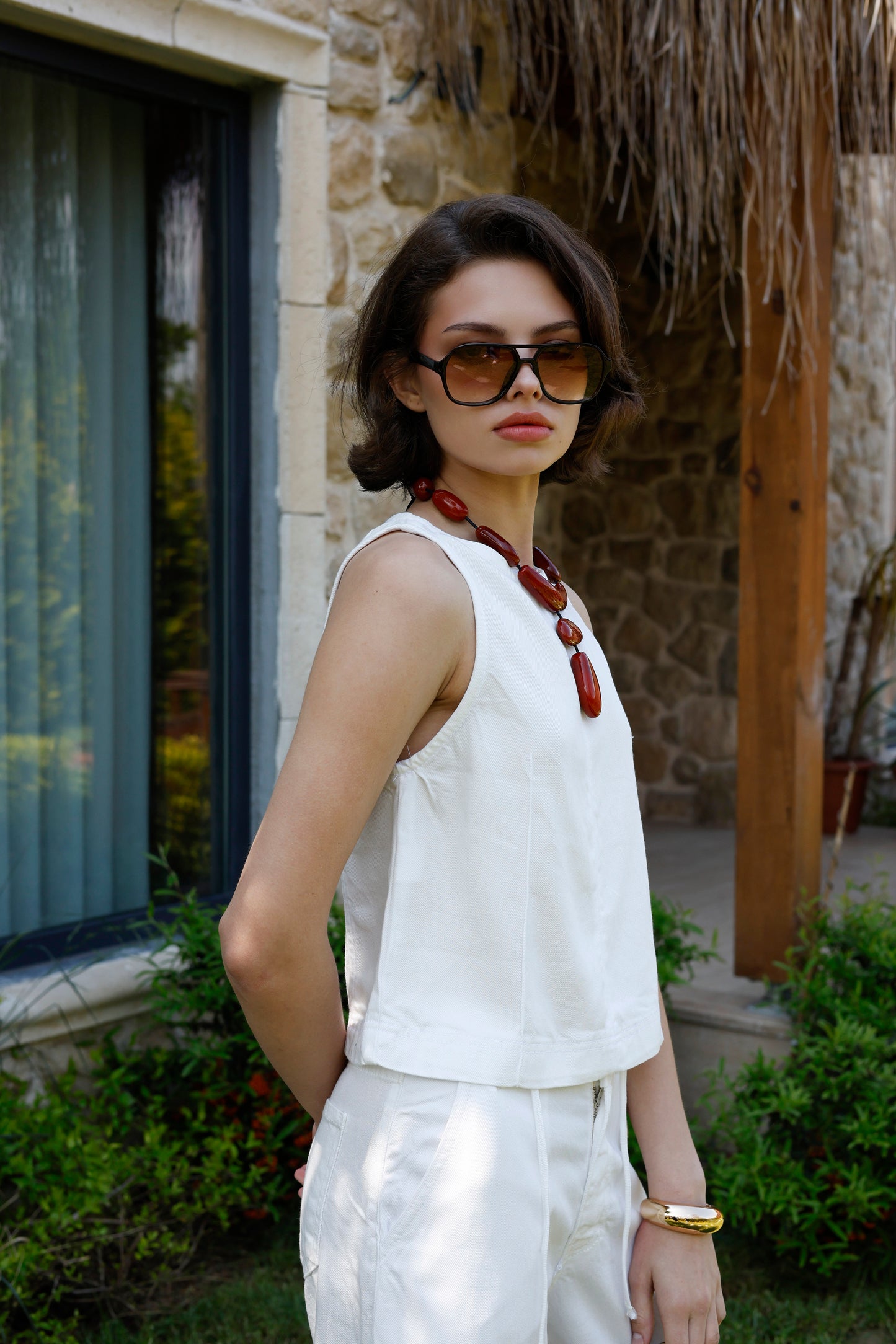 Touch Wide Leg Denim Takım