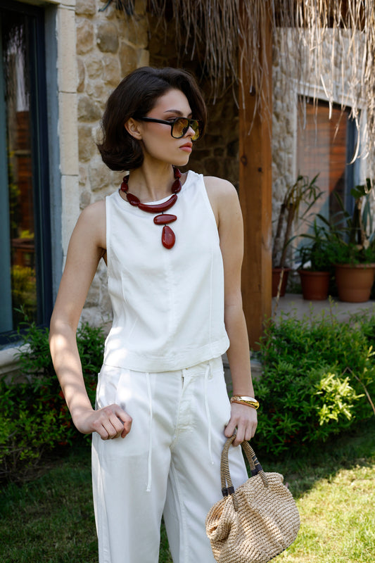 Touch Wide Leg Denim Takım