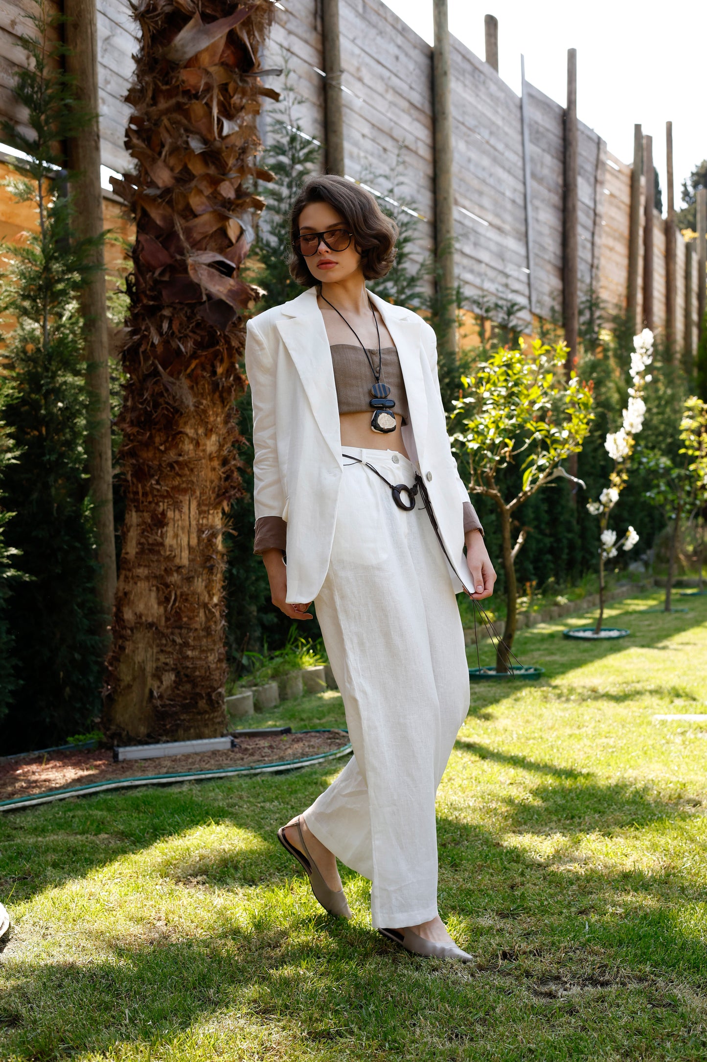 Limited Edition Keten Palazzo Pantolon