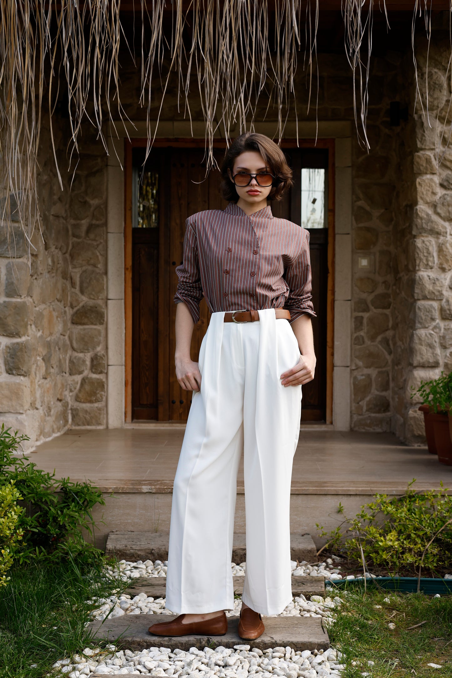 Kemerli Wide Leg Pantolon