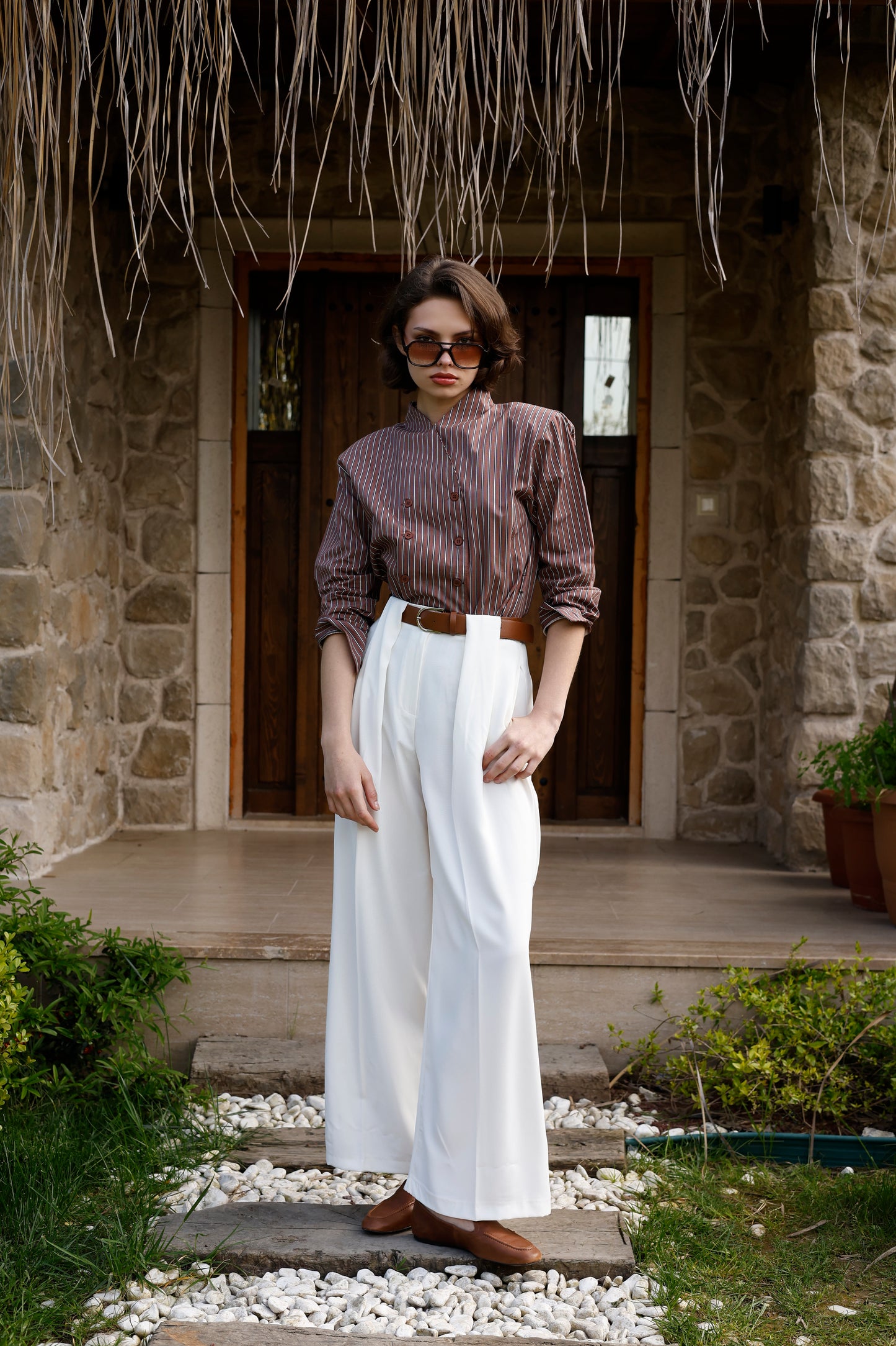 Kemerli Wide Leg Pantolon