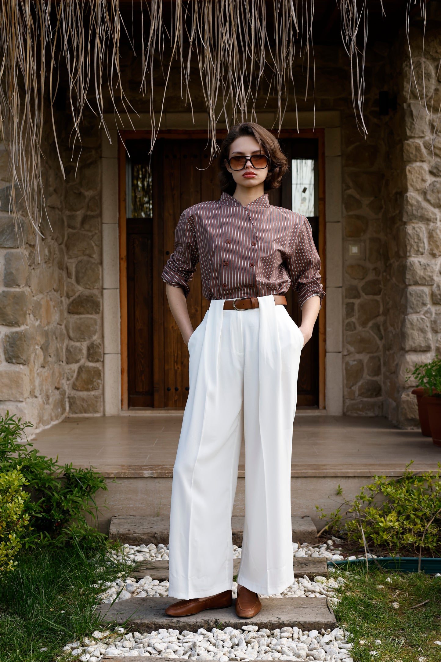 Kemerli Wide Leg Pantolon