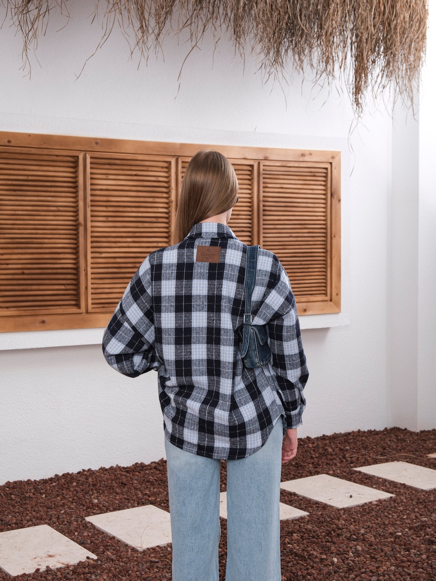 Mavi Ekose Desenli Oduncu Gömlek