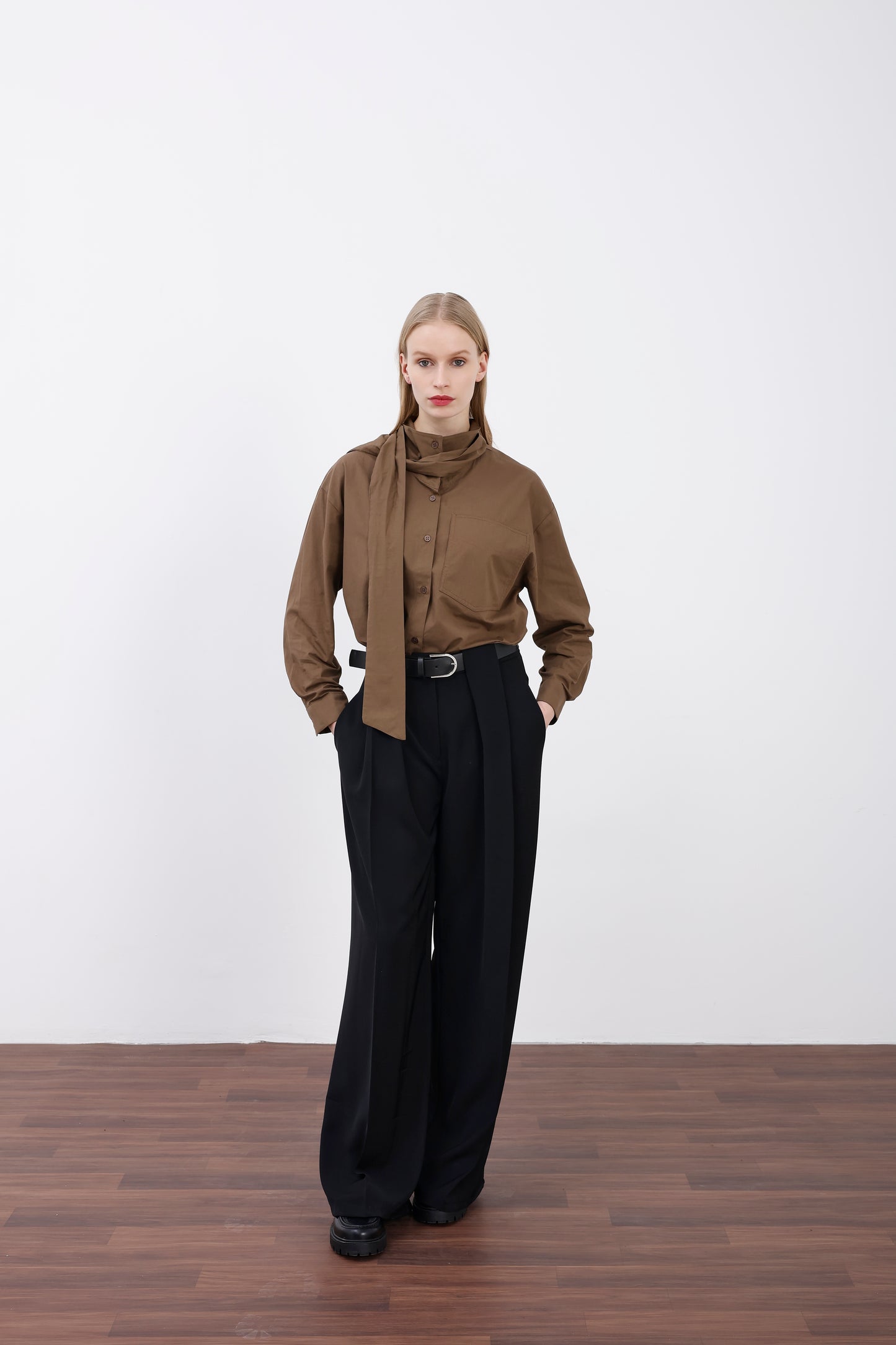 Kemerli Wide Leg Pantolon