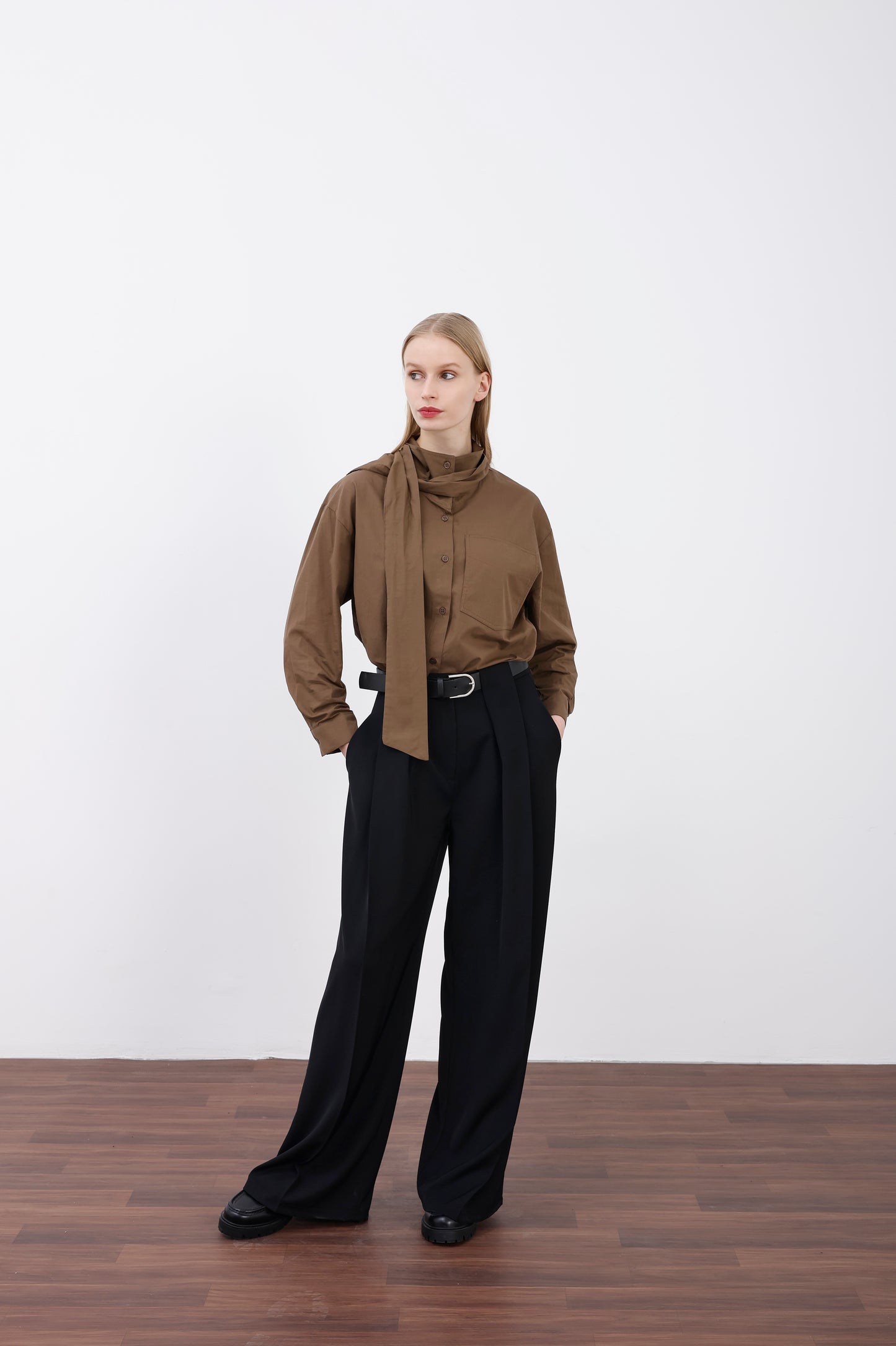 Kemerli Wide Leg Pantolon