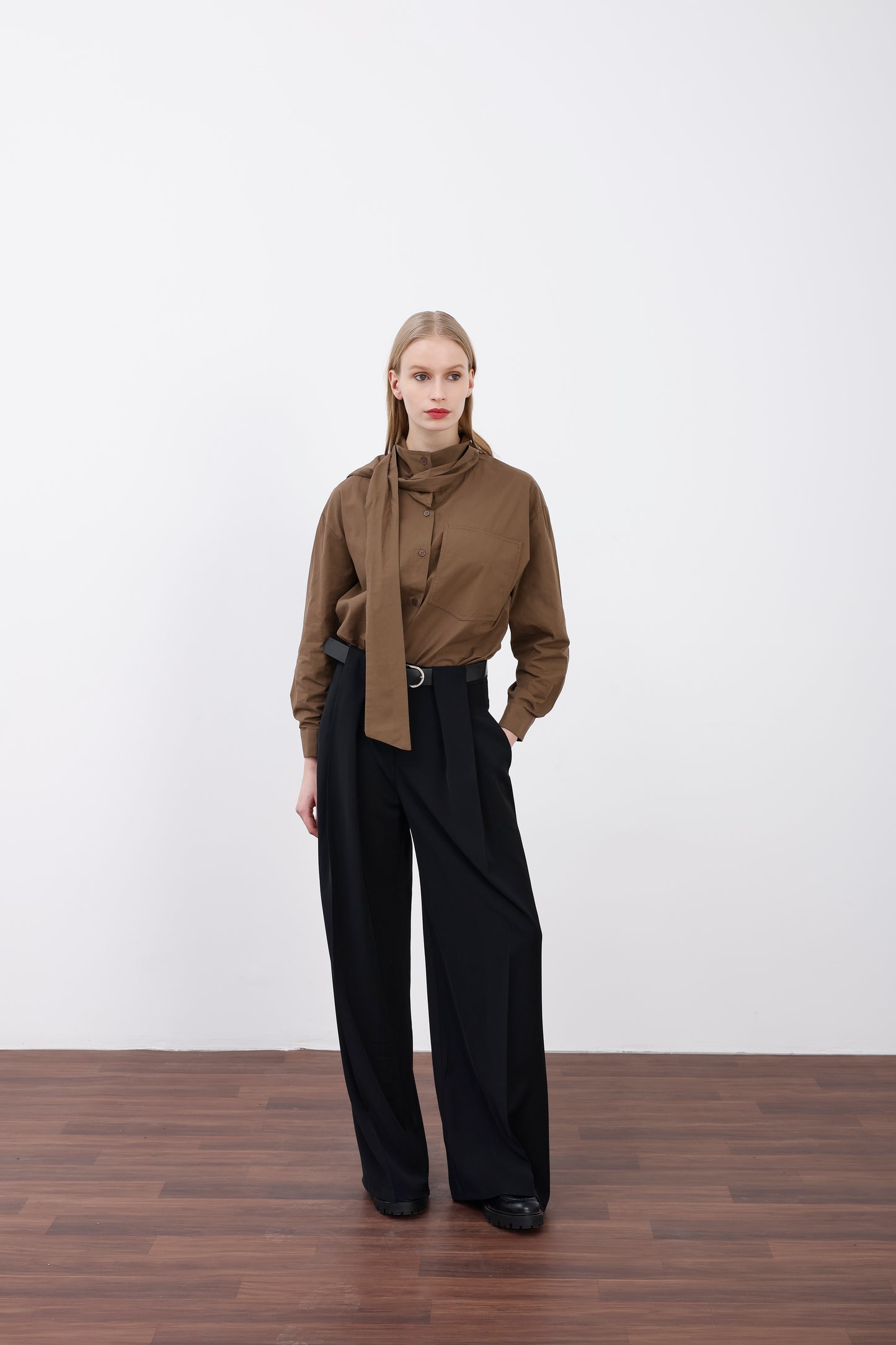 Kemerli Wide Leg Pantolon