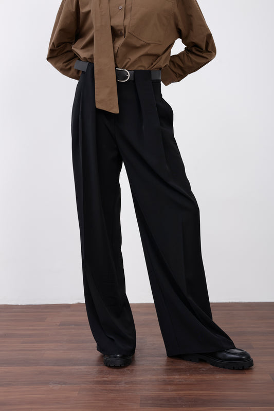 Kemerli Wide Leg Pantolon